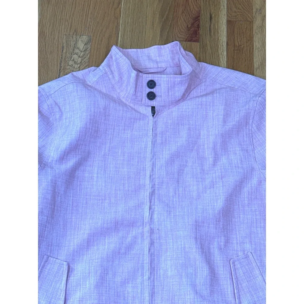 Hawker Rye Pink Textured Jacket Mens Medium Minimalist Bomber Coat